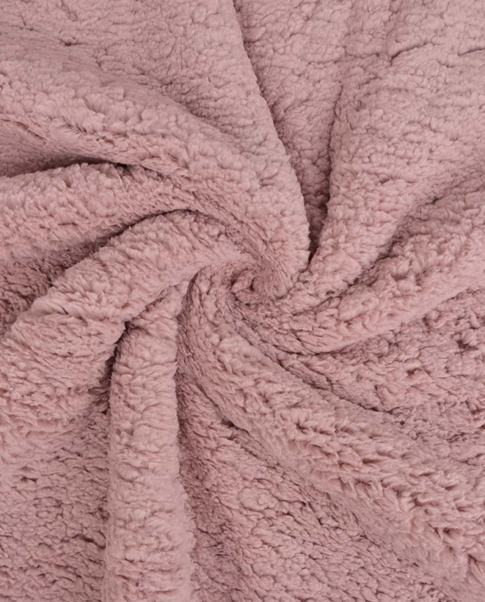 Tissu sherpa rose