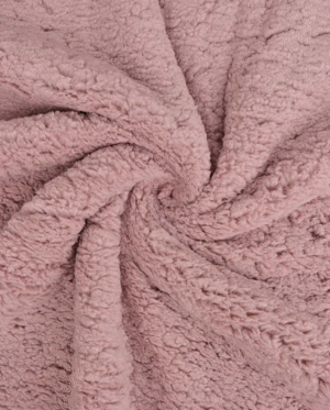 Tissu sherpa rose