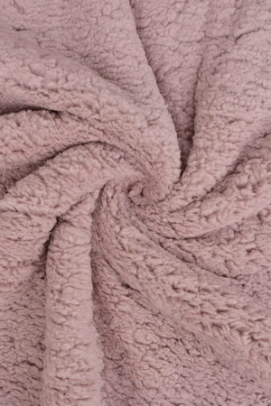 Tissu sherpa rose