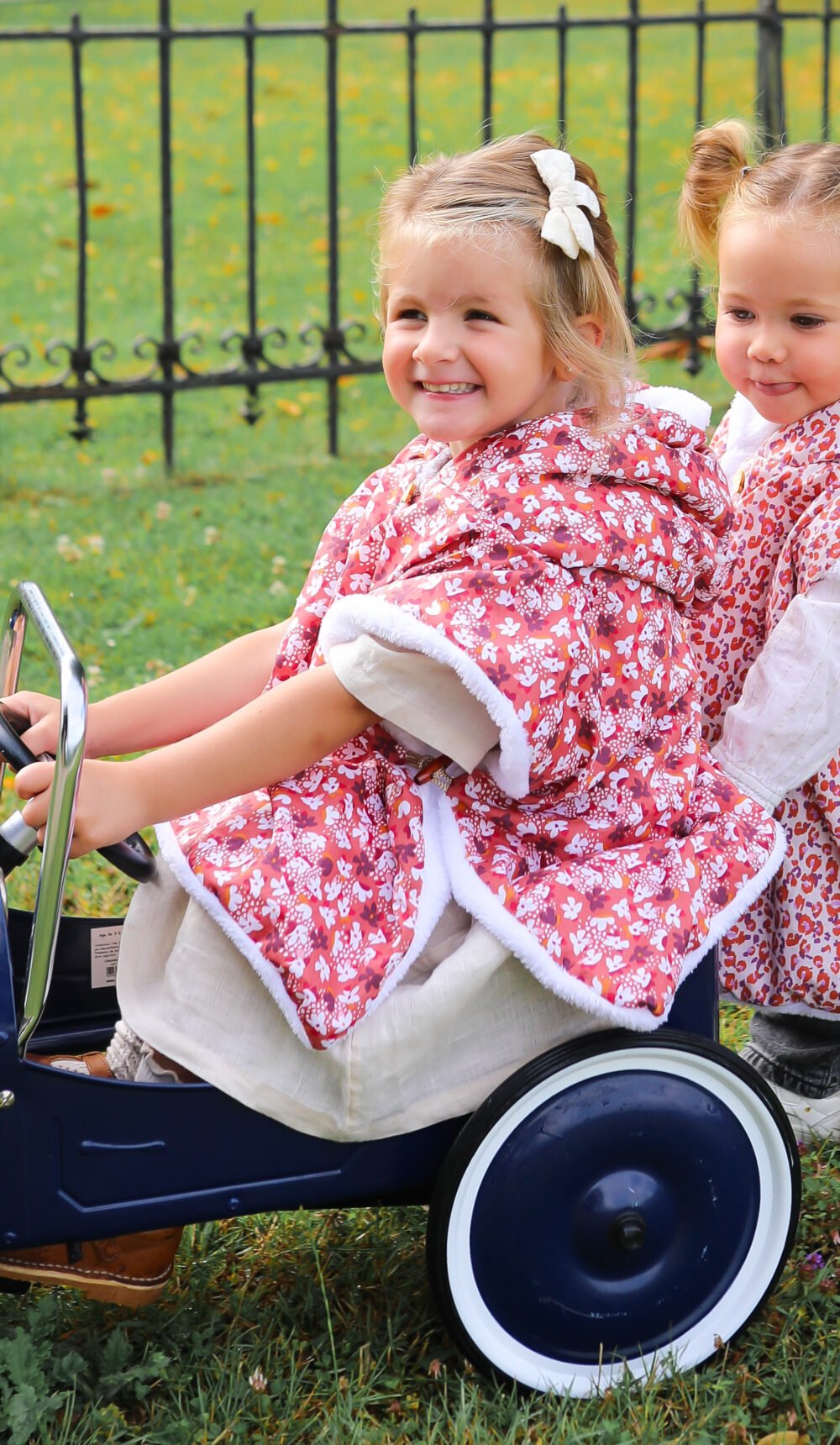 Poncho fleuris Rosa – Image 2