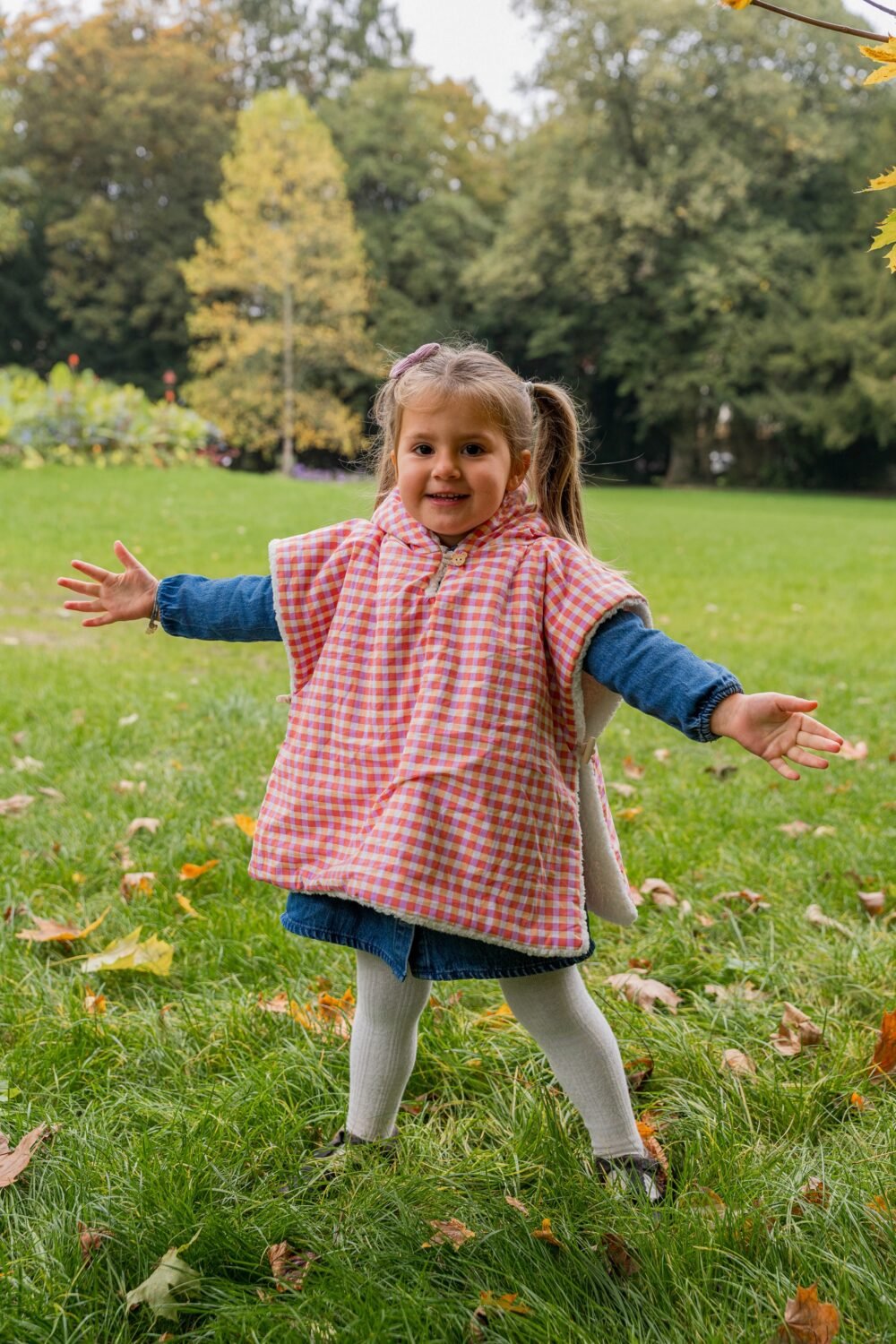 Poncho Vichy tricolore