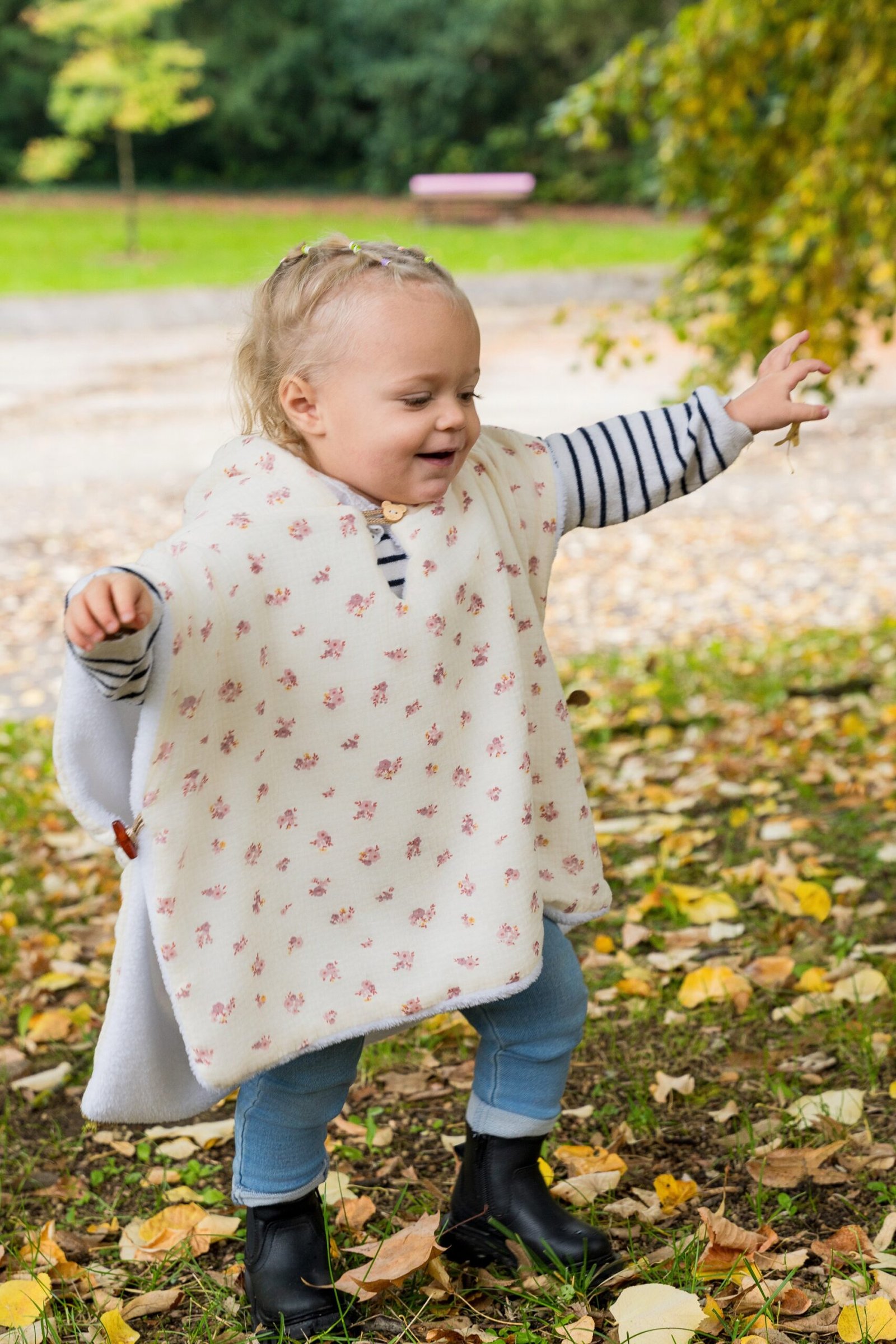 Poncho fleuris Paola