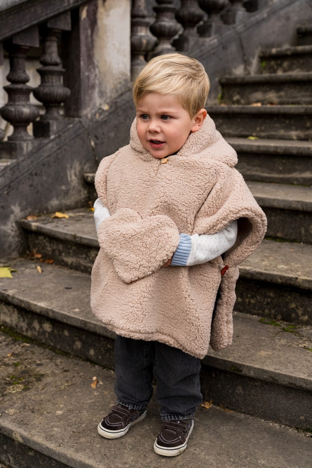 Poncho poche coeur moumoute ourson – Image 4