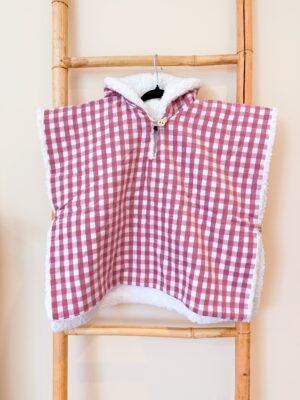 Poncho Vichy rose
