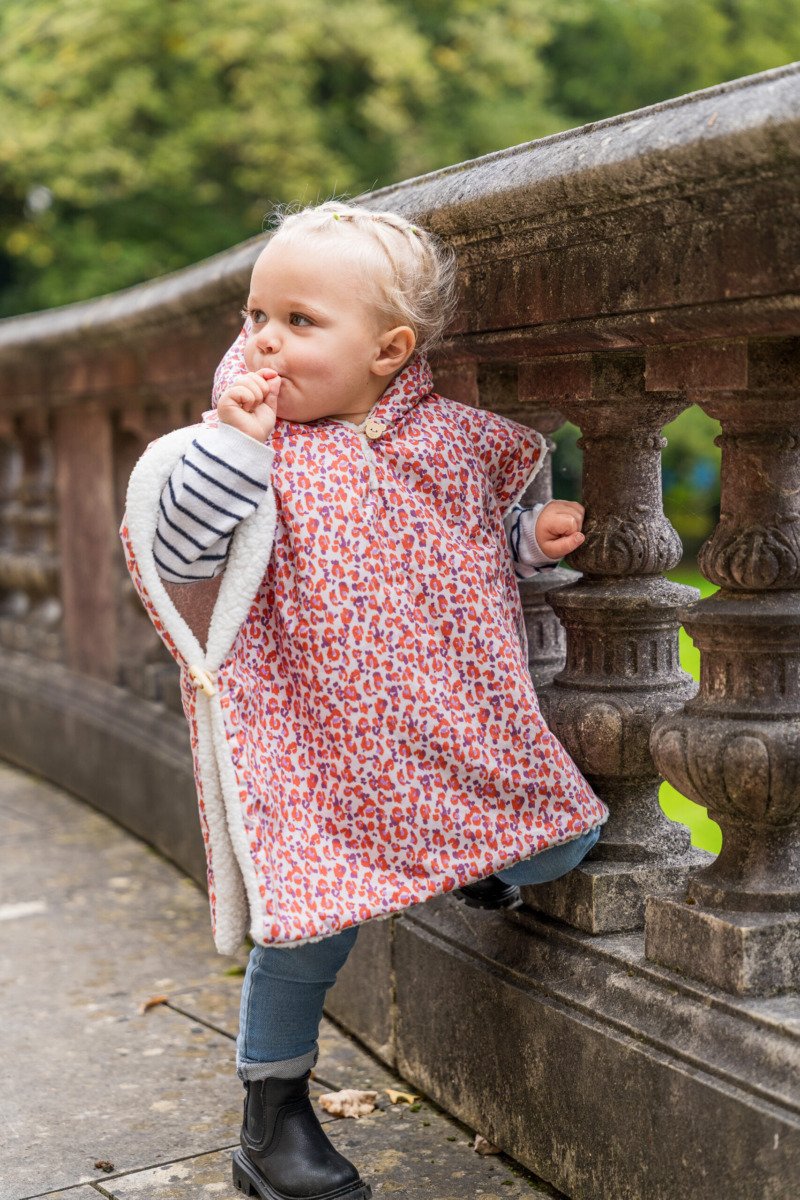 Poncho leopard rose