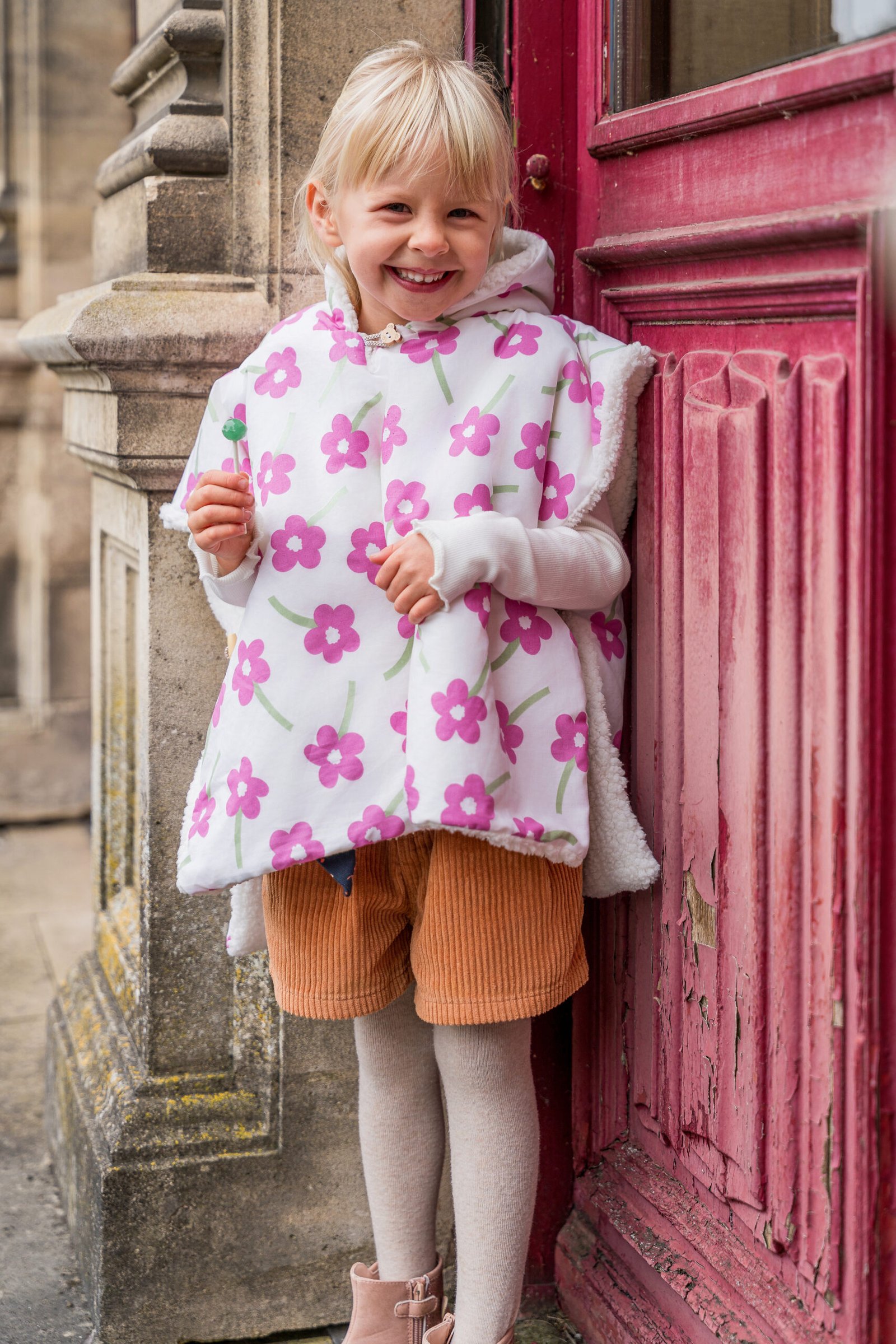 Poncho fleuris Lucia