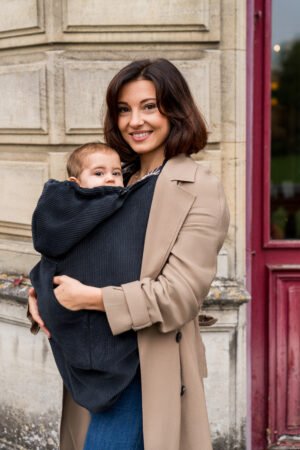 Couverture de portage velours noir