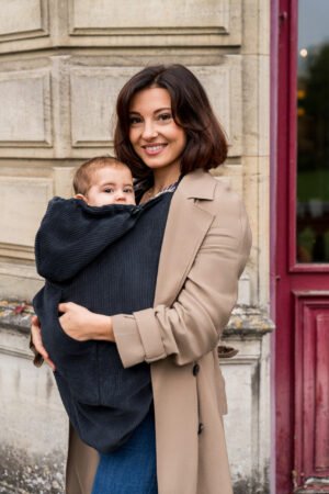 Couverture de portage velours noir