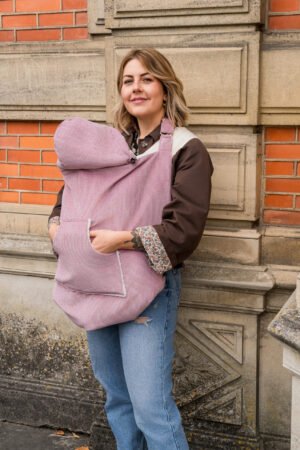 Couverture de portage velours rose