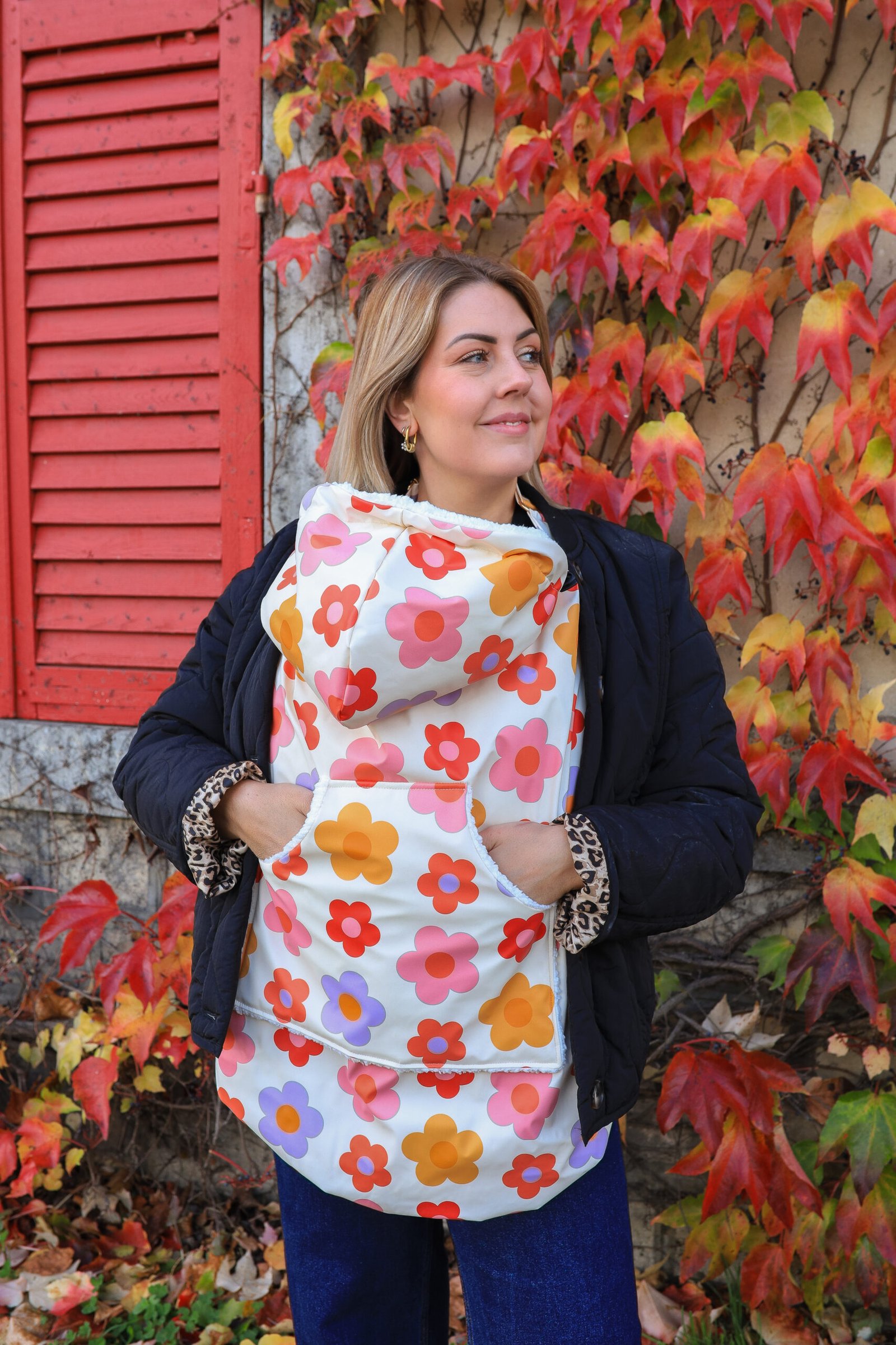 Couverture de portage imperméable fleuris – Image 4