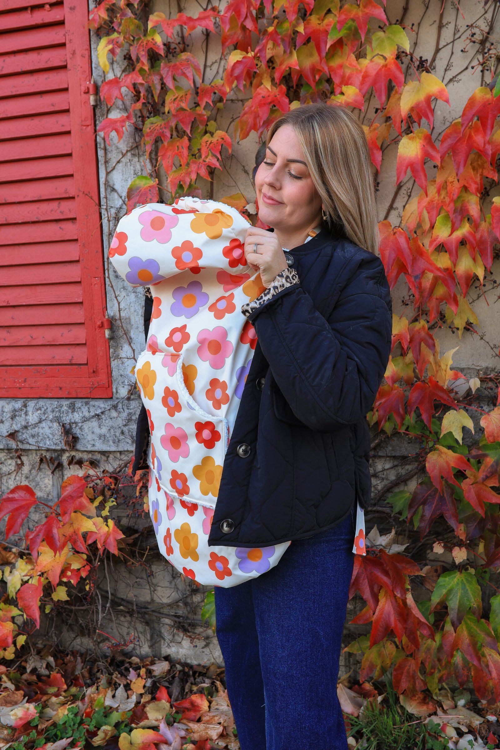 Couverture de portage imperméable fleuris – Image 2