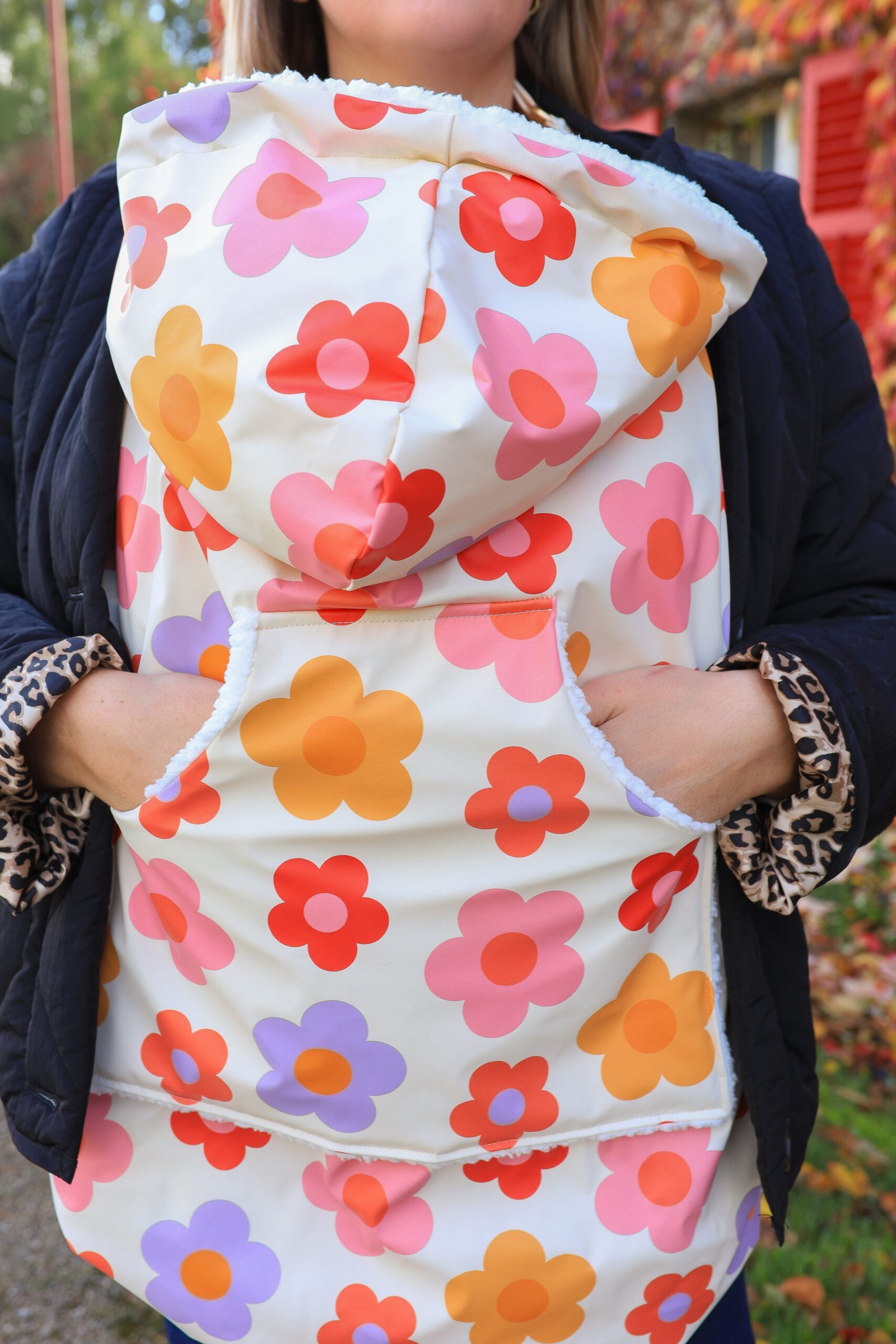 Couverture de portage imperméable fleuris – Image 3
