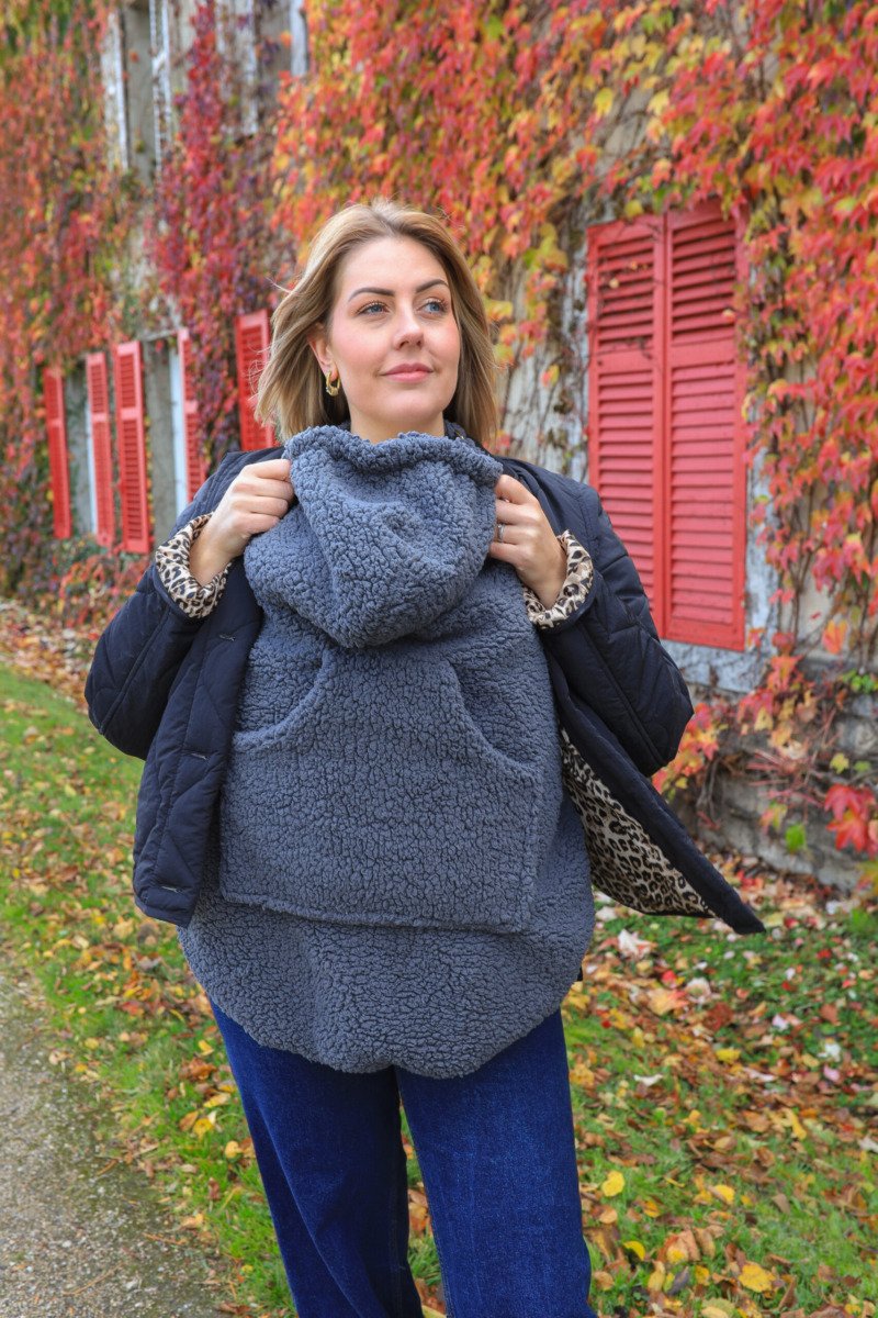 Couverture de portage moumoute anthracite