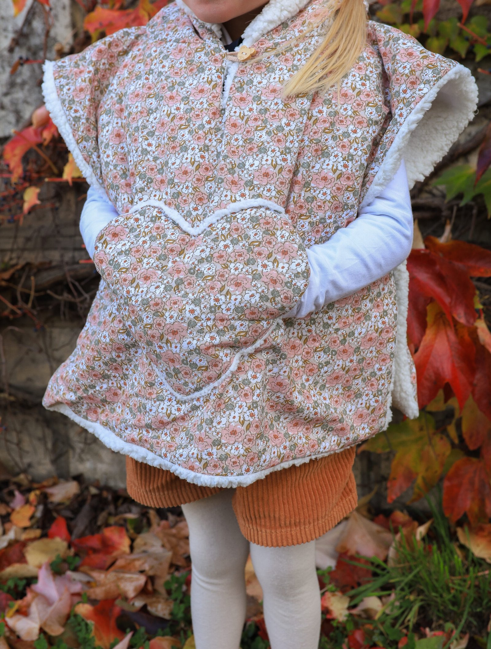 Poncho poche coeur Alma