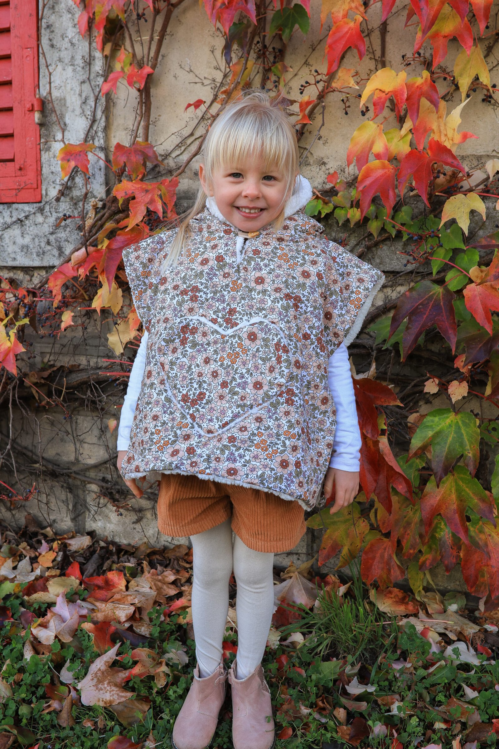 Poncho poche coeur Giulia