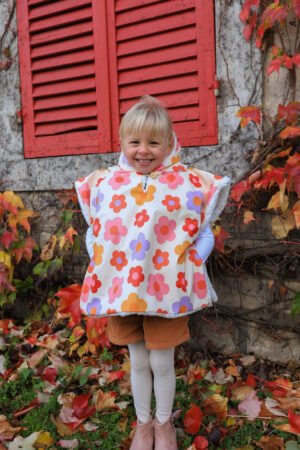 Poncho Imperméable fleuris
