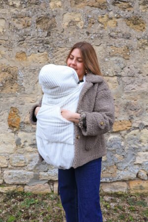 Couverture de portage velours écru