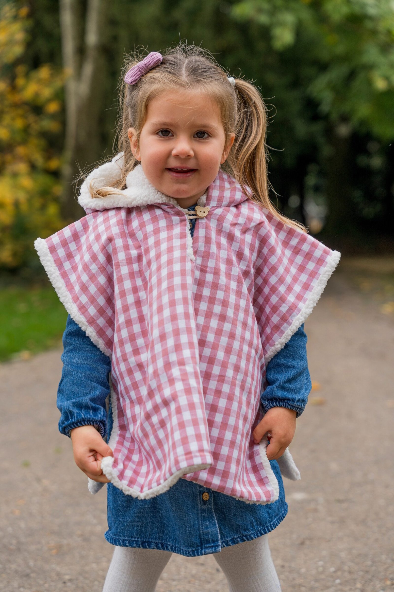 Poncho Vichy rose – Image 2