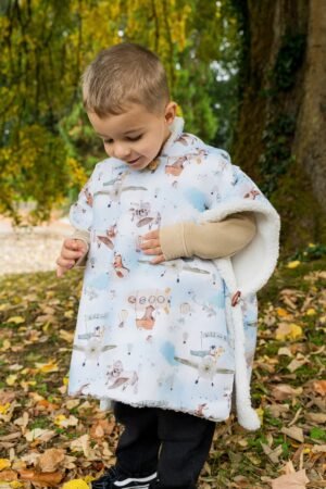 Poncho imprimé avion