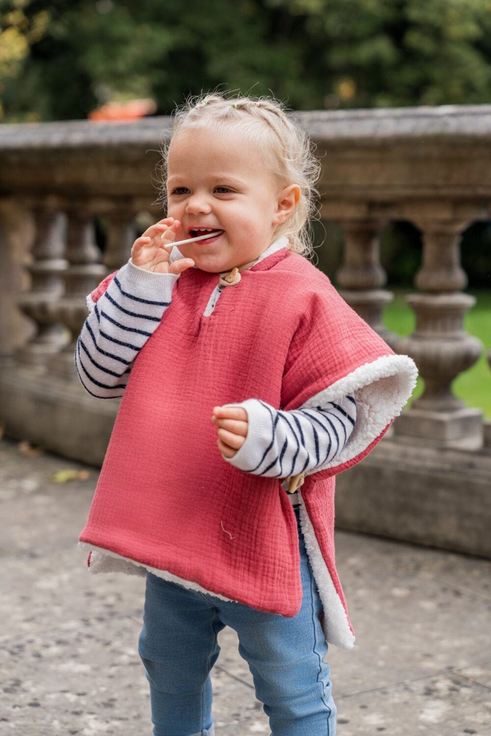 Poncho terracotta