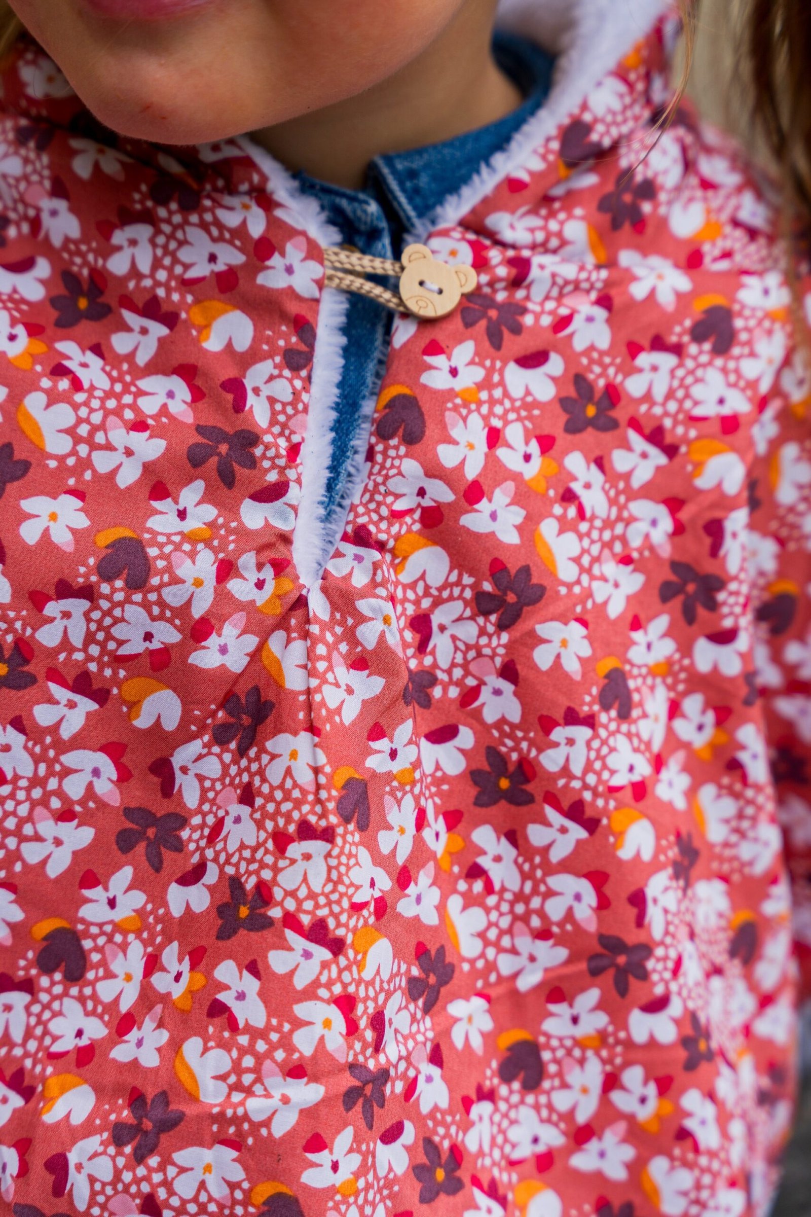 Poncho fleuris Rosa – Image 2