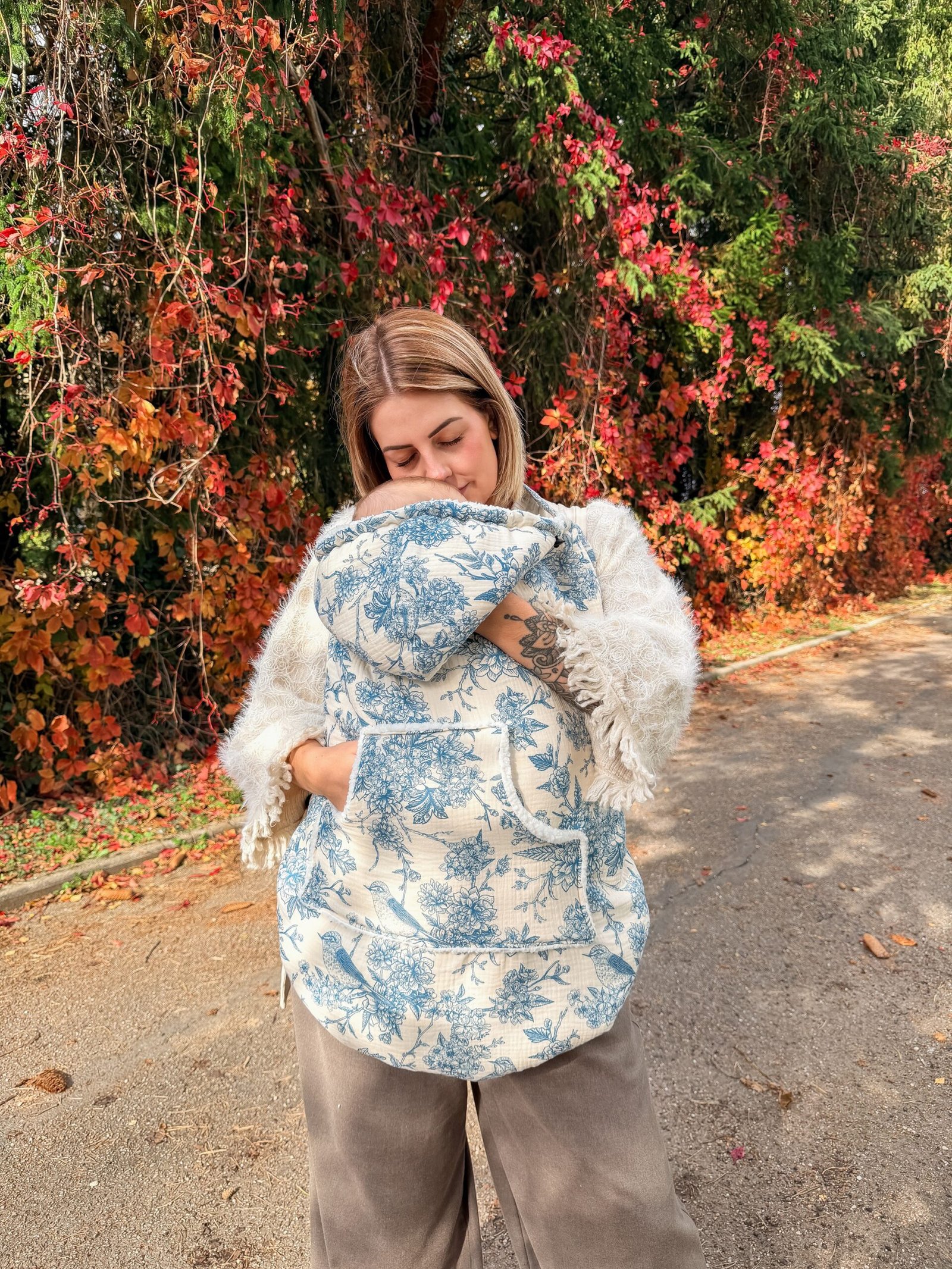 Couverture de portage bird bleu