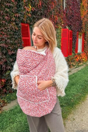 Couverture de portage léopard rose