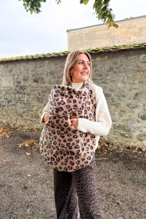 Édition limité: Couverture de portage moumoute léopard