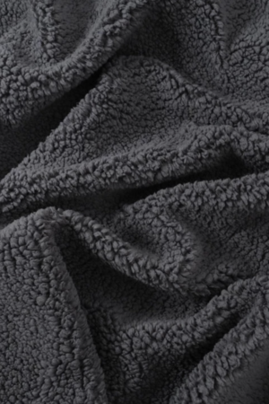 Tissu sherpa gris