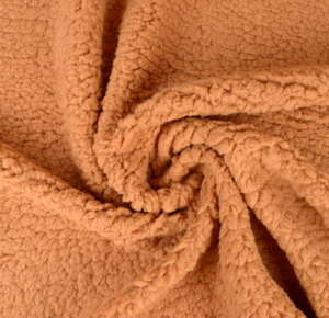 Tissu sherpa cassonade