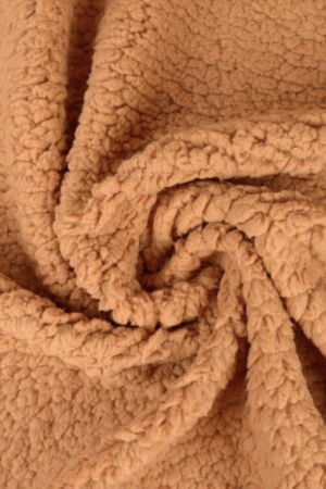 Tissu sherpa cassonade