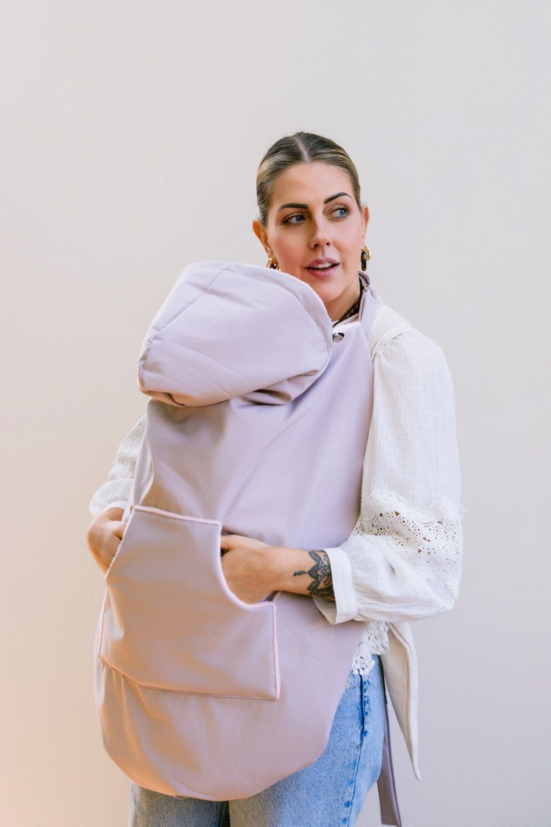 DISPONIBLE- Couverture de portage imperméable rose poudré