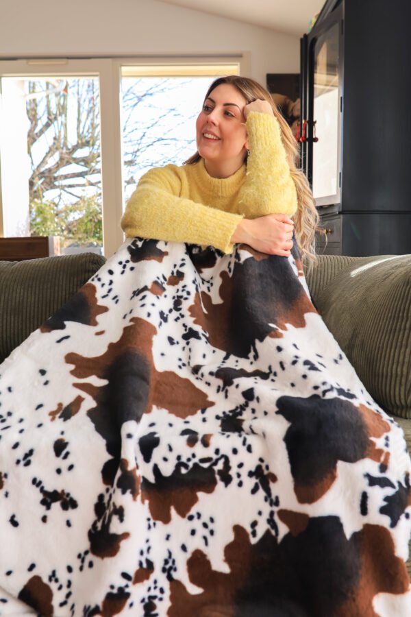 Plaid motif vache