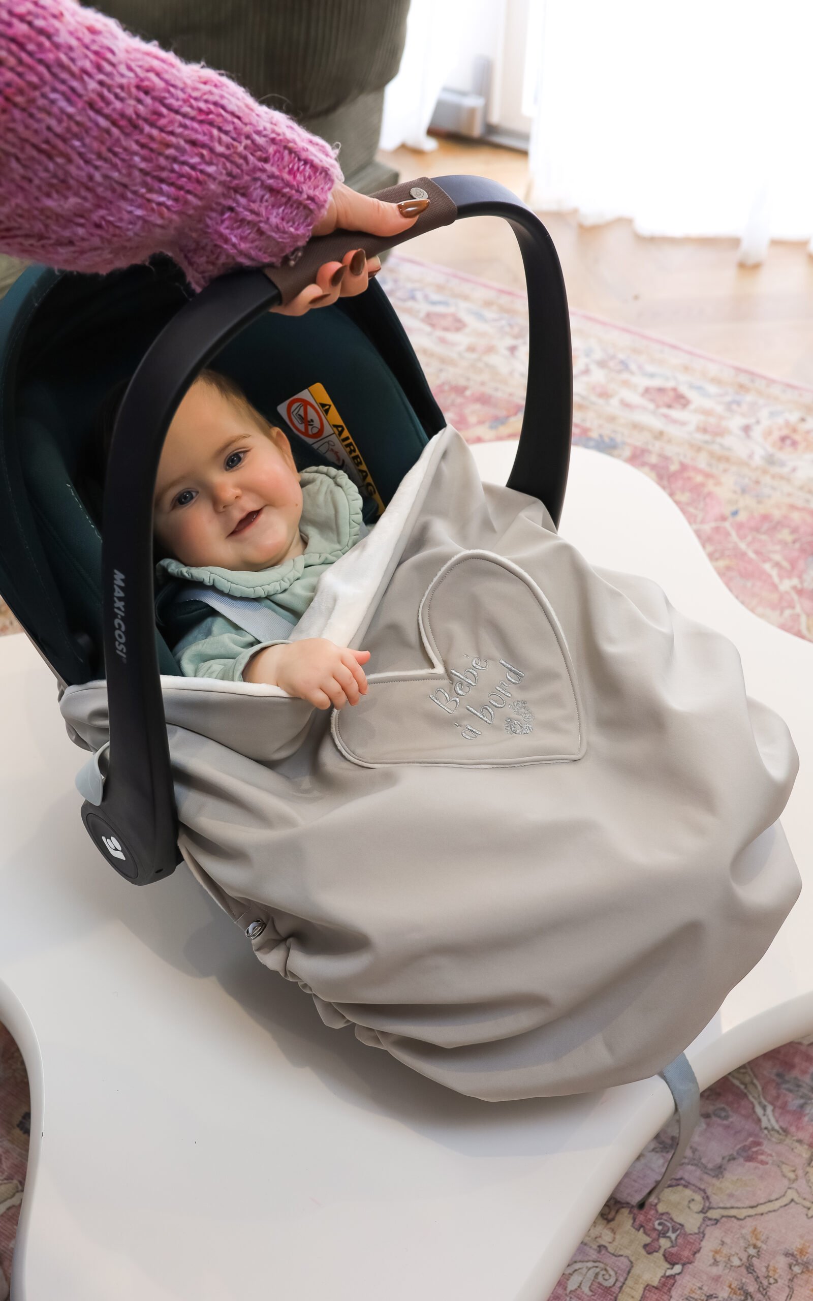 Couverture de cosy imperméable grise