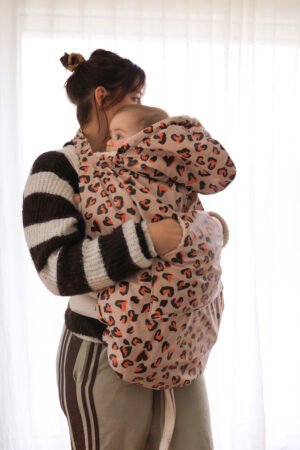 Couverture de portage imperméable léopard coeur