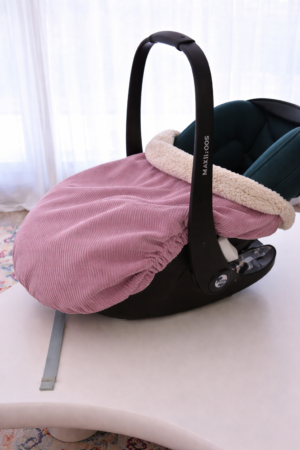 Couverture de cosy velours rose