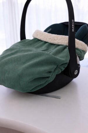 Couverture de cosy velours vert