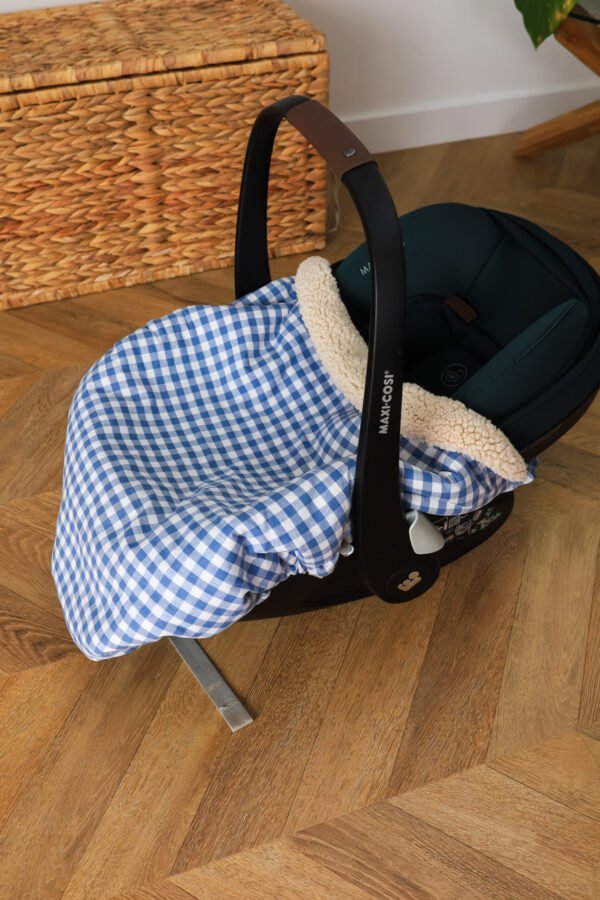 Couverture de cosy vichy bleu