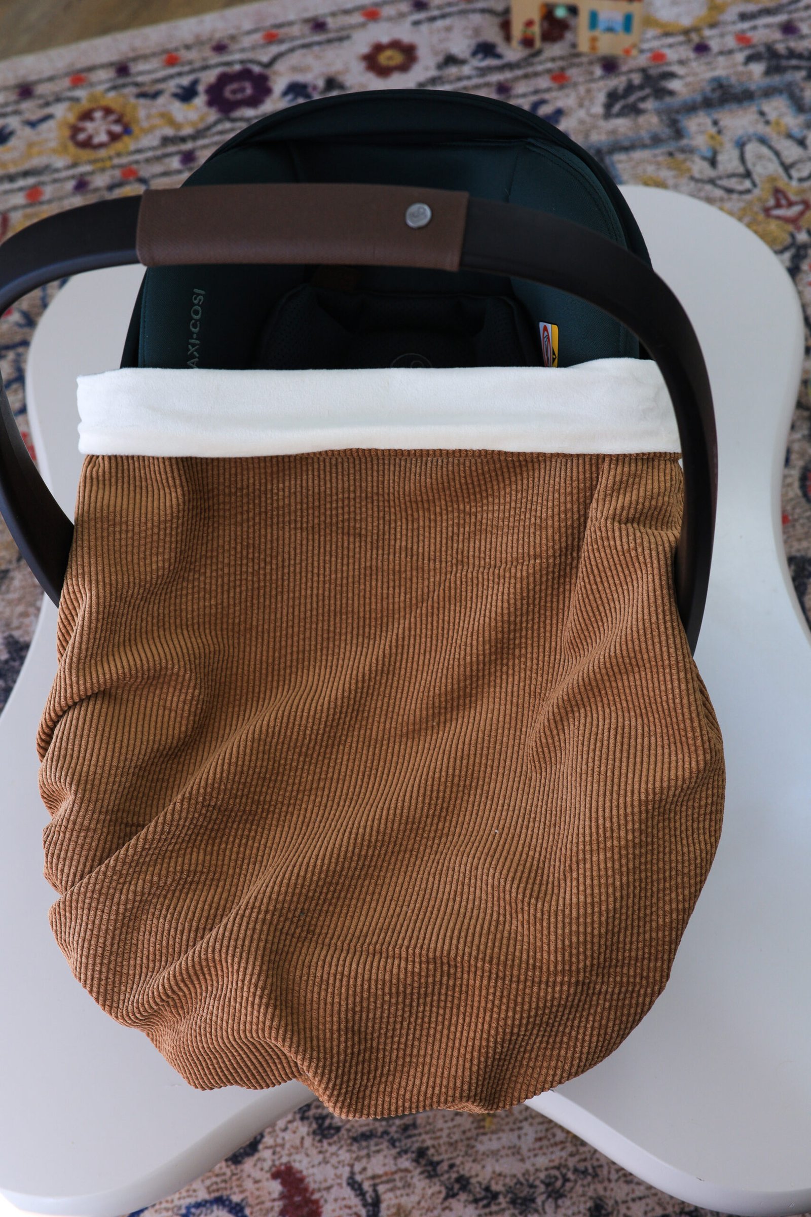 Couverture de cosy velours Camel – Image 2