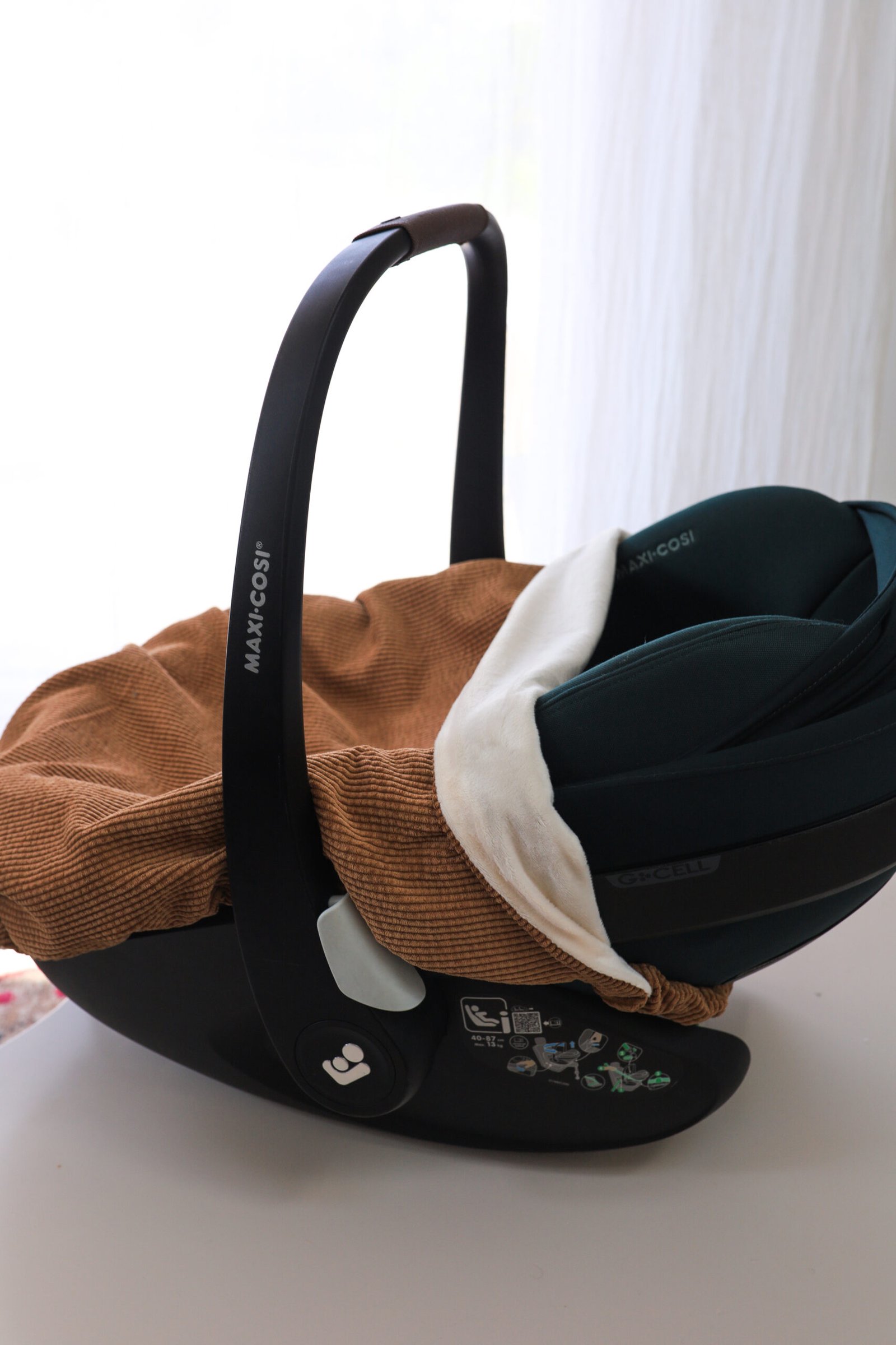 Couverture de cosy velours Camel – Image 3