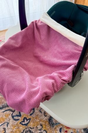 Couverture de cosy velours rose