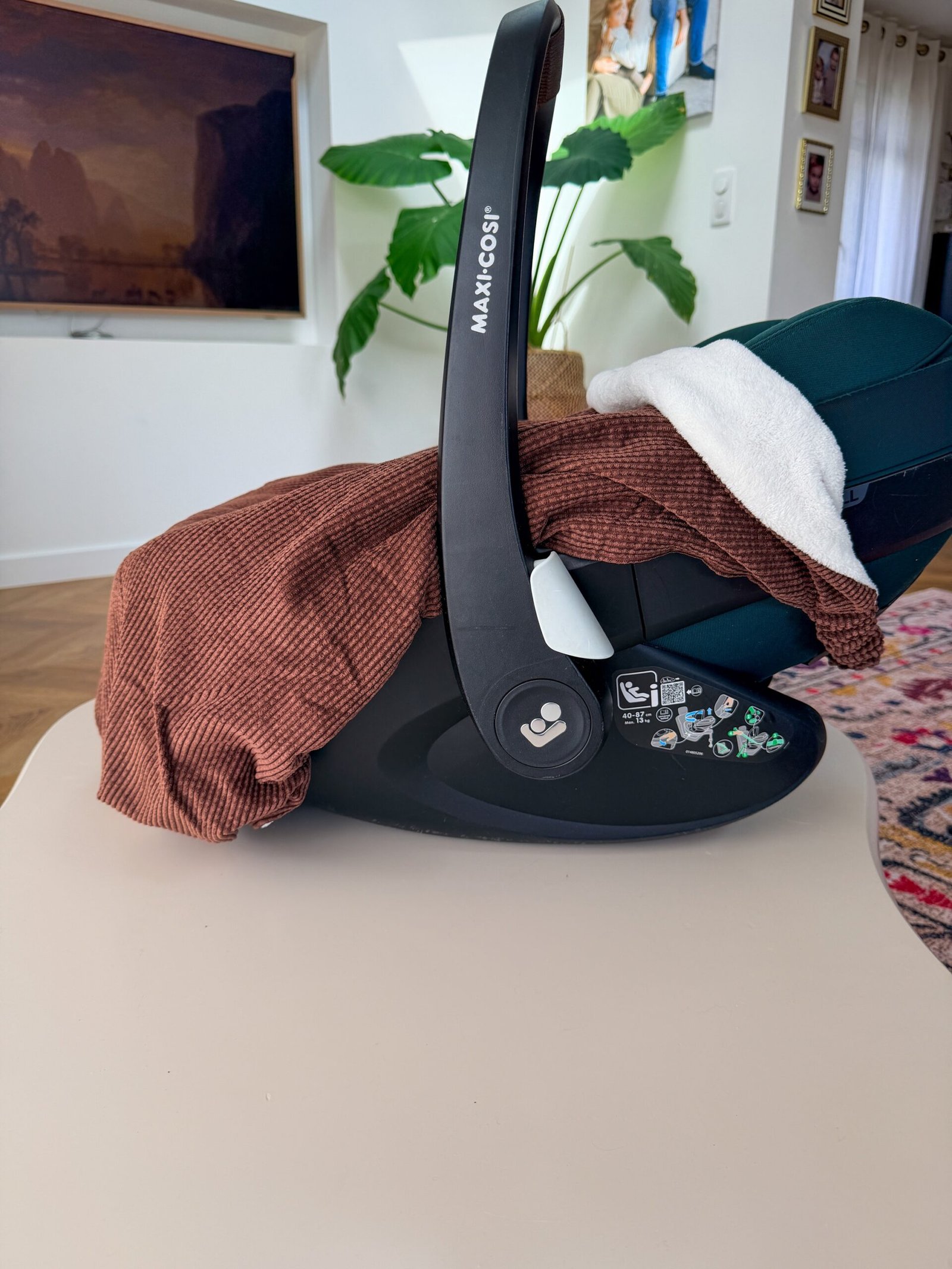 Couverture de cosy velours marron