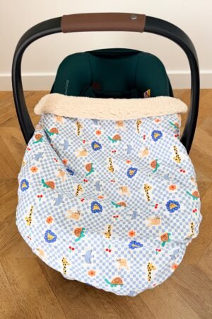 Couverture de cosy damier animaux