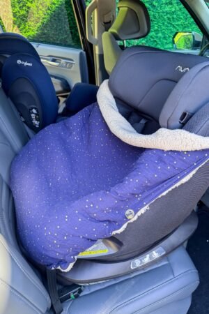 EN STOCK- Couverture de cosy marine/moumoute