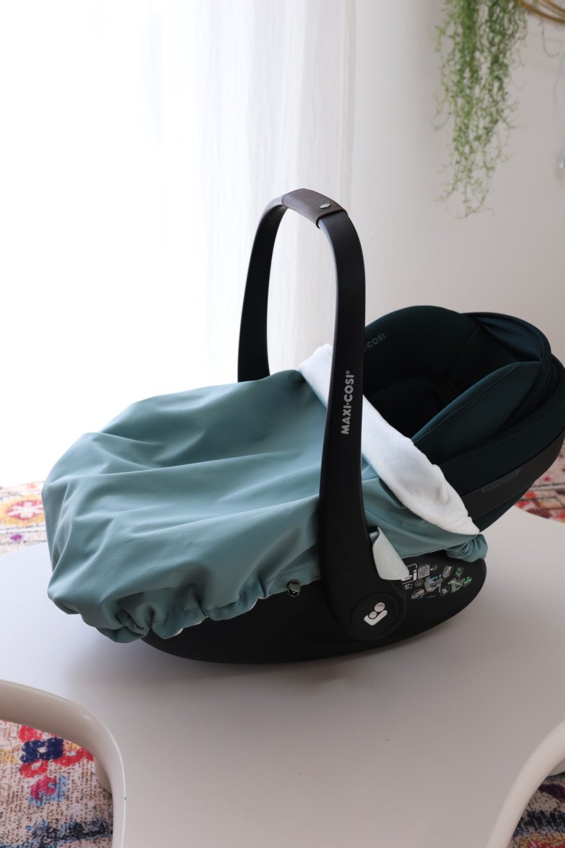 DISPONIBLE-Couverture 3 en 1 imperméable vert menthe