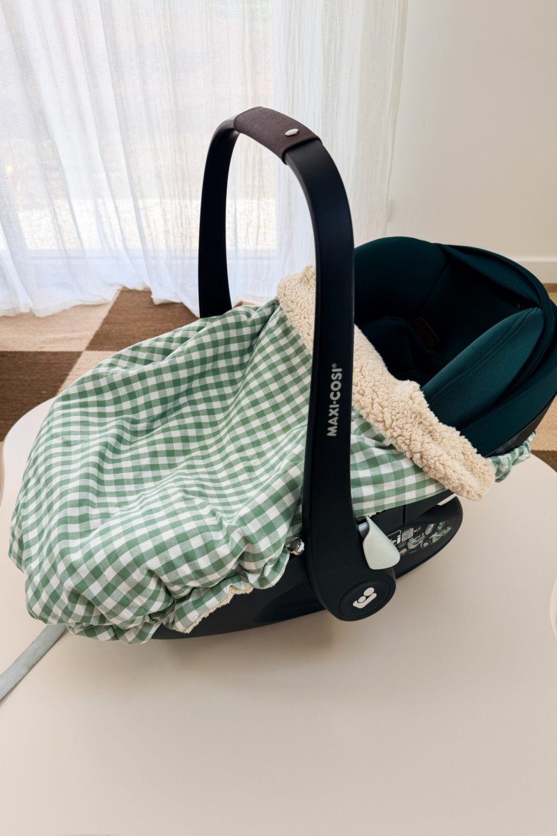 Couverture 3 en 1 vichy vert