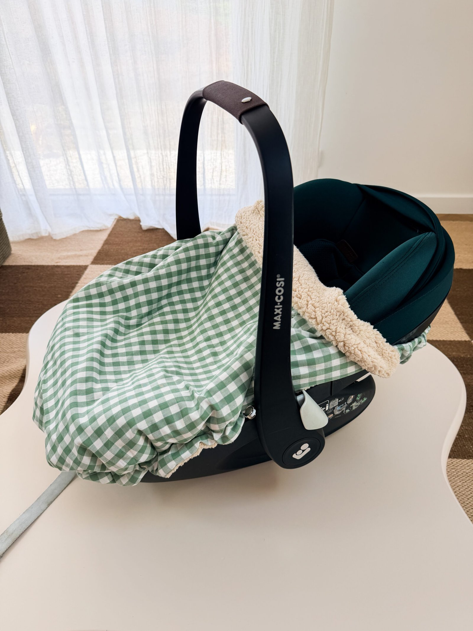 Couverture de cosy vichy vert