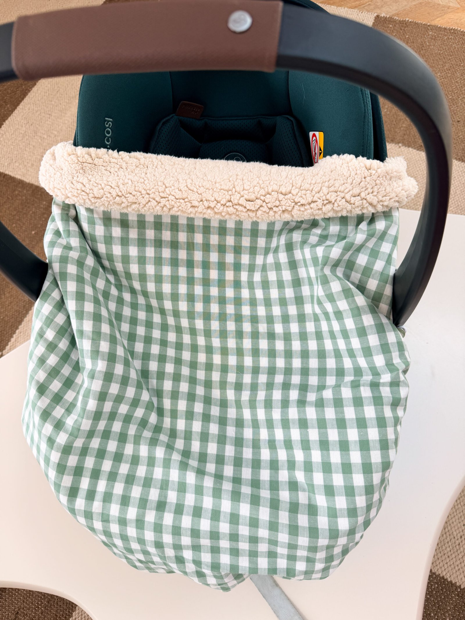 Couverture de cosy vichy vert – Image 4