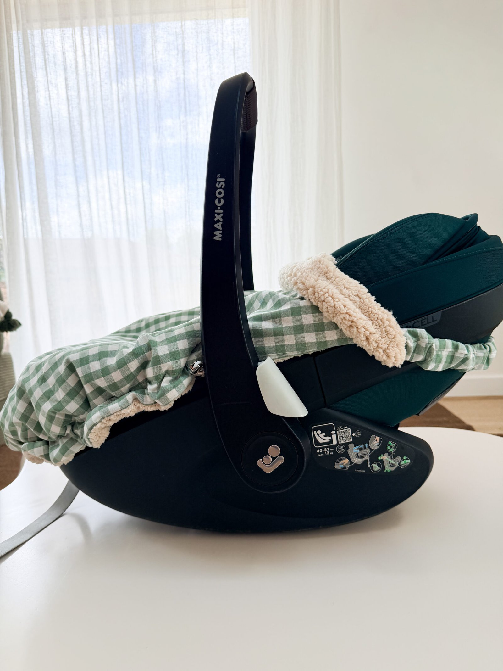Couverture de cosy vichy vert – Image 3