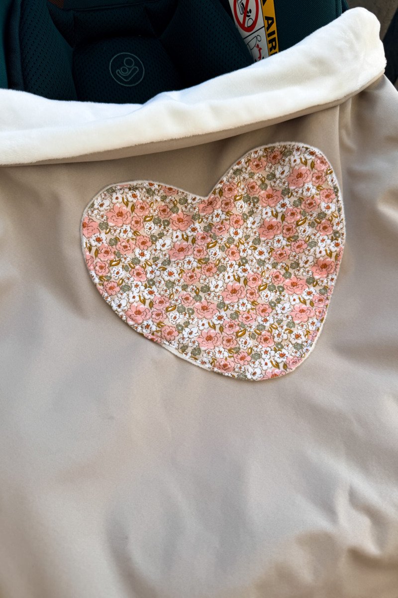 Couverture 3 en 1 imper grise coeur Alma